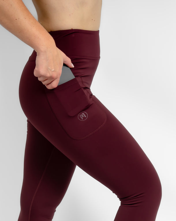 Aya Deep Bordeaux Winter Leggings