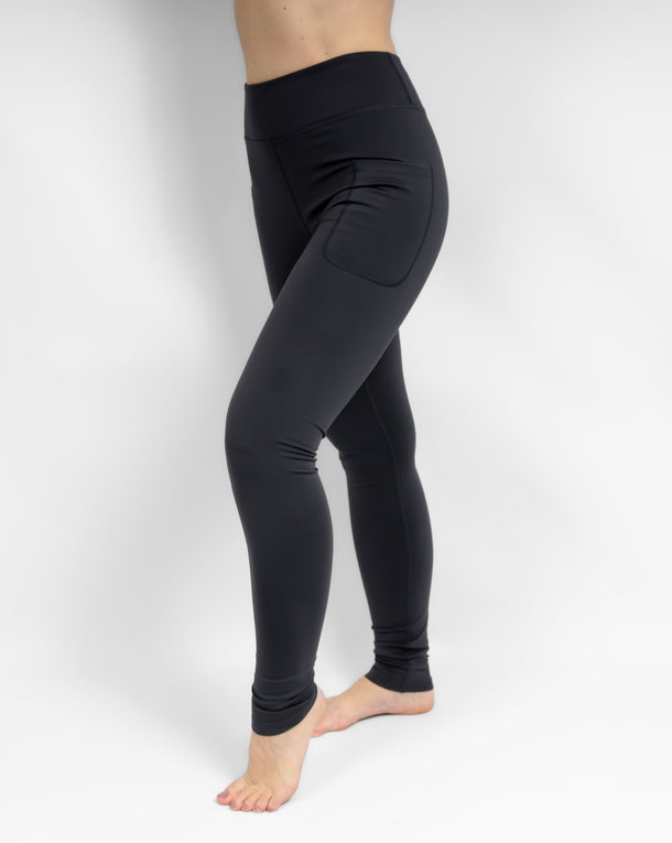 Aya Deep Grey Winter Leggings