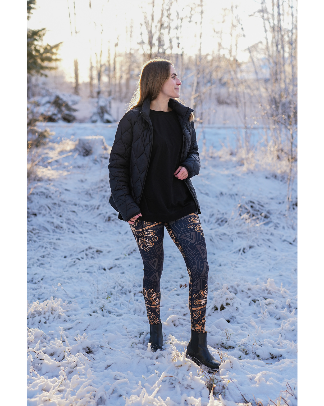 Aya Golden Mandala Winter Leggings