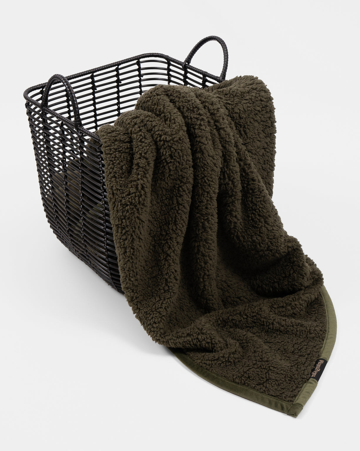 Faye Deep Olive Blanket