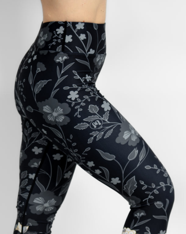 Hope Elegant Floral Leggings Without Pockets