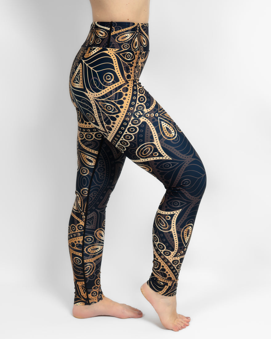 Hope Golden Mandala Leggings Without Pockets