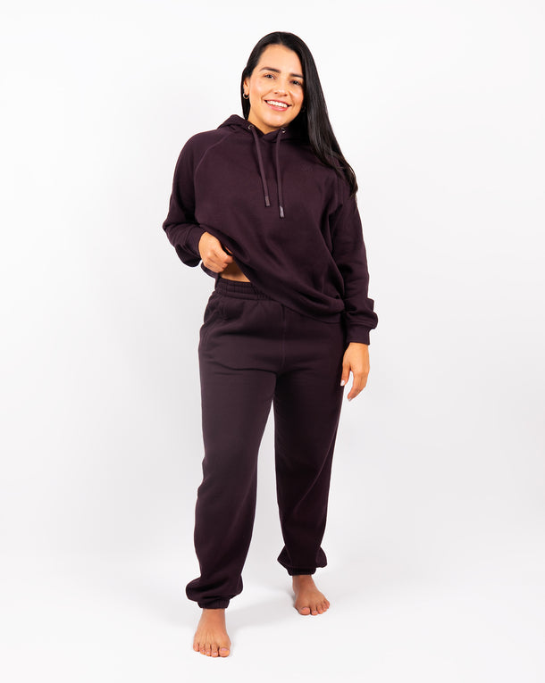 Ida Classic Deep Plum Sweatpants