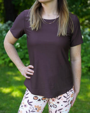 Vigga Fitted Brown T-Shirt