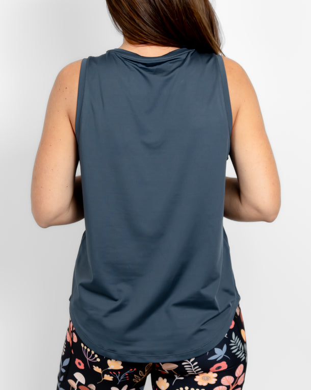 Lea Dusty Blue Sports Top