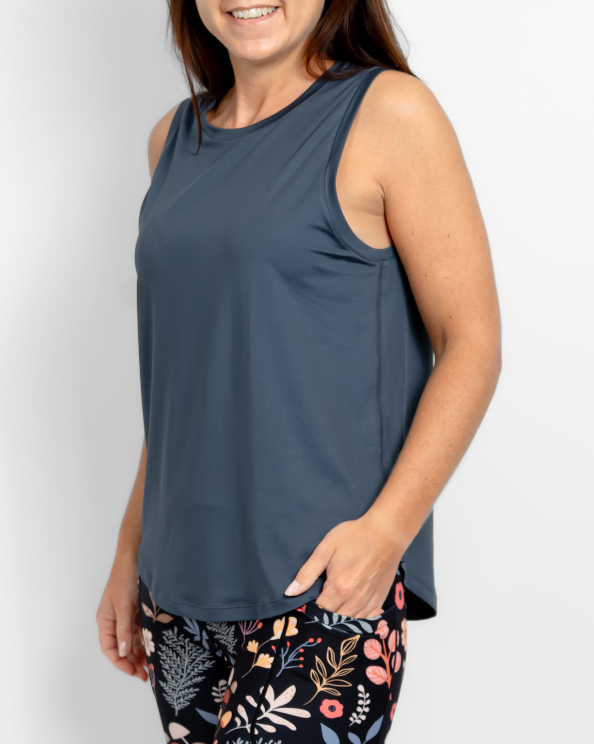Lea Dusty Blue Sports Top