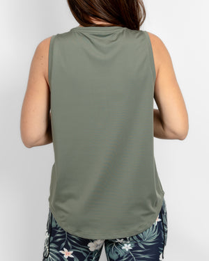Lea Dusty Green Sports Top