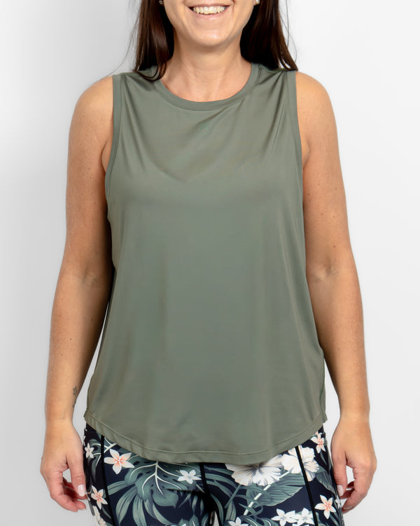 Lea Dusty Green Sports Top