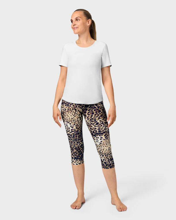 Signature Leopard Capri