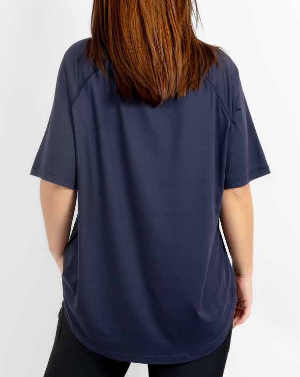 Mira Oversized Deep Blue T-Shirt