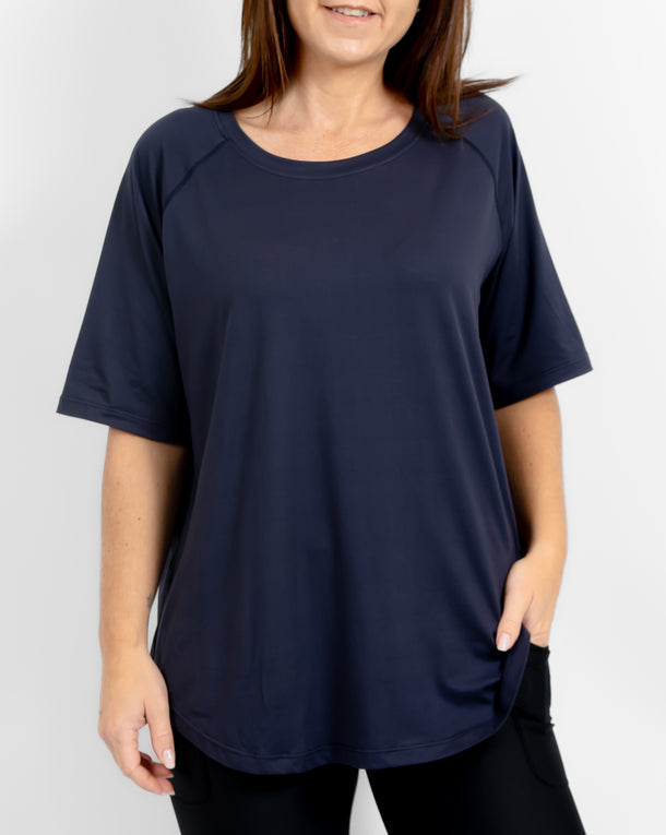 Mira Oversized Deep Blue T-Shirt