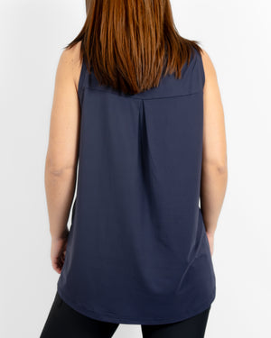 Mira Oversized Deep Blue Top