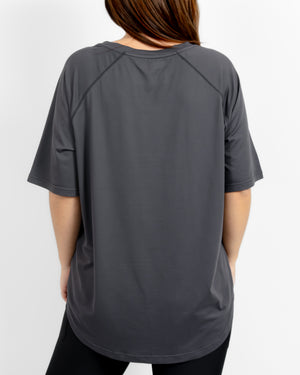 Mira Oversized Deep Grey T-Shirt
