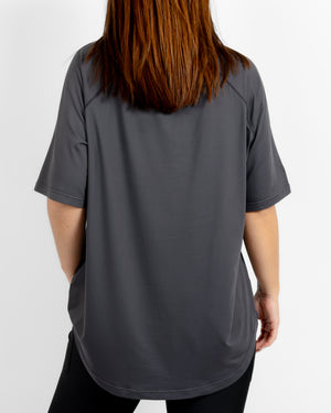Mira Oversized Deep Grey T-Shirt