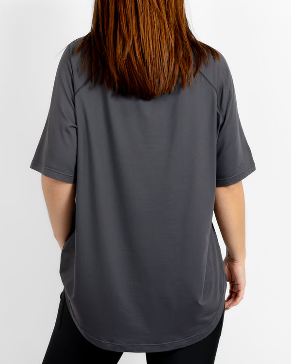 Mira Oversized Deep Grey T-Shirt