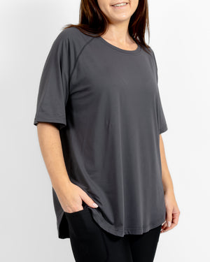 Mira Oversized Deep Grey T-Shirt