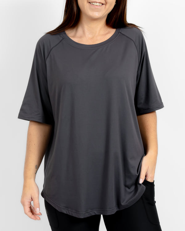 Mira Oversized Deep Grey T-Shirt