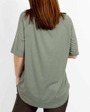 Mira Oversized Dusty Green T-Shirt