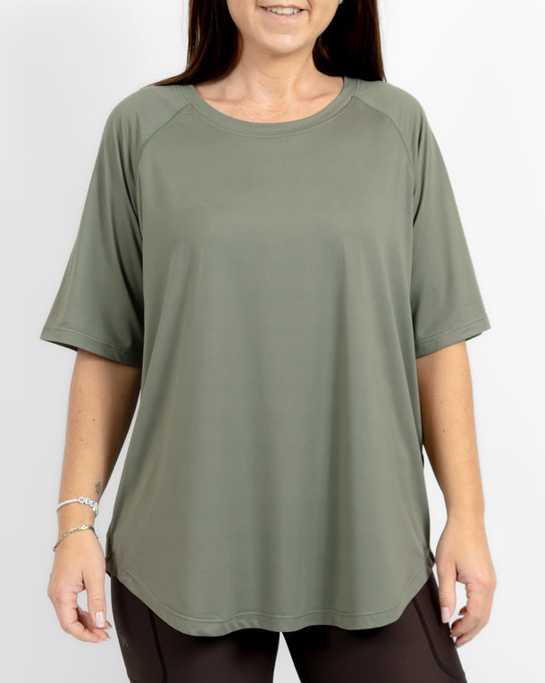 Mira Oversized Dusty Green T-Shirt