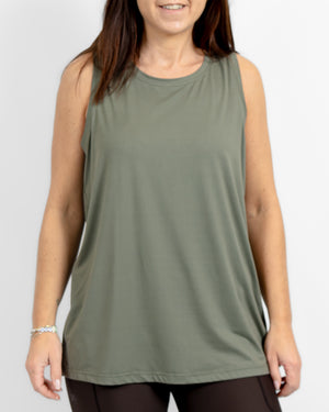 Mira Oversized Dusty Green Top