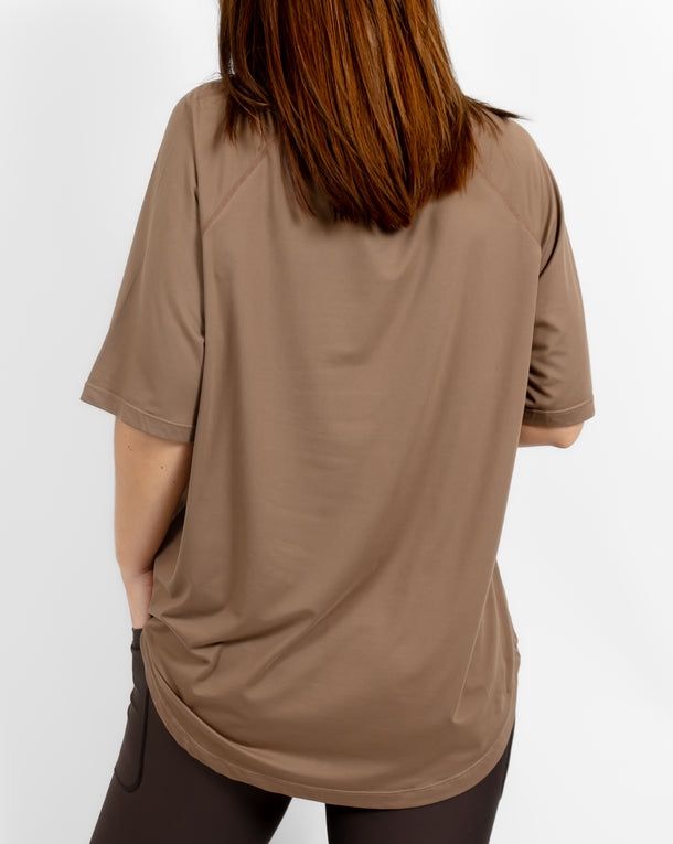 Mira Oversized Latte T-Shirt