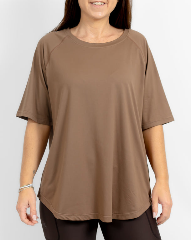 Mira Oversized Latte T-Shirt