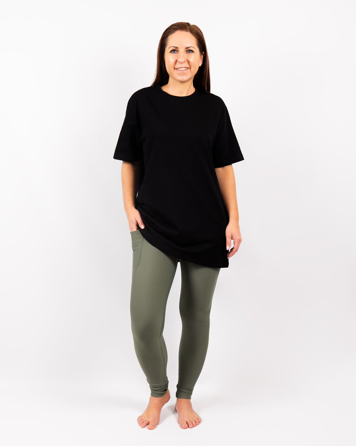 Naomi Everyday Black Long T-Shirt