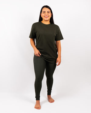 Naomi Everyday Deep Olive Long T-Shirt