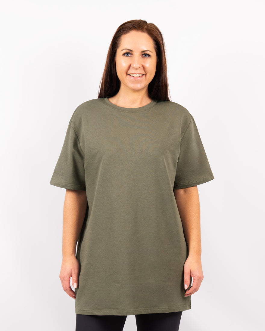 Naomi Everyday Dusty Green Long T-Shirt