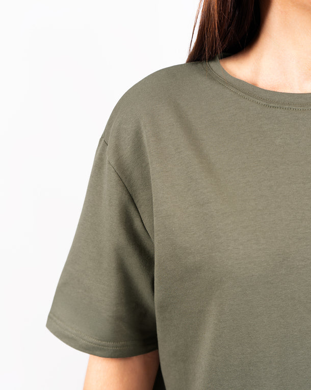 Naomi Everyday Dusty Green Long T-Shirt