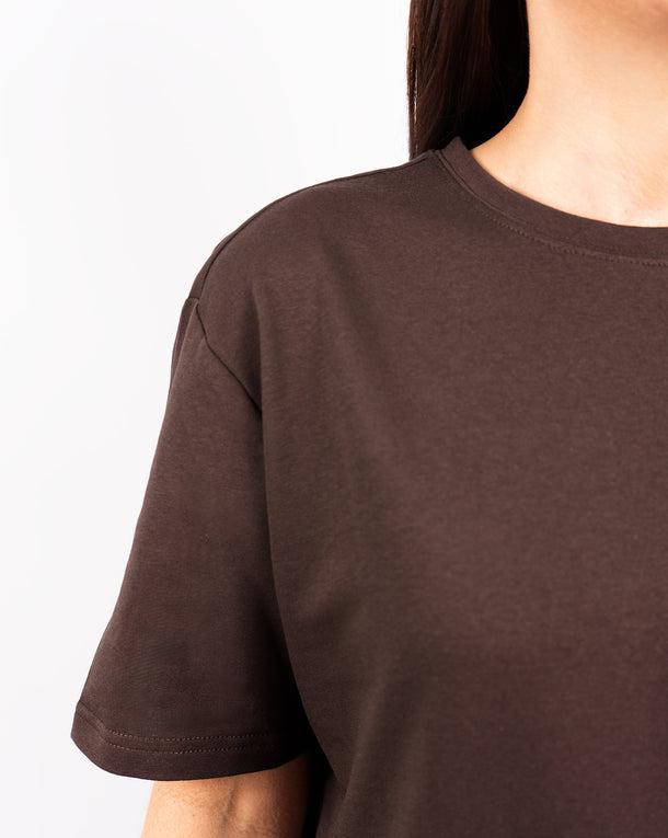 Naomi Everyday Mocha Brown Long T-Shirt