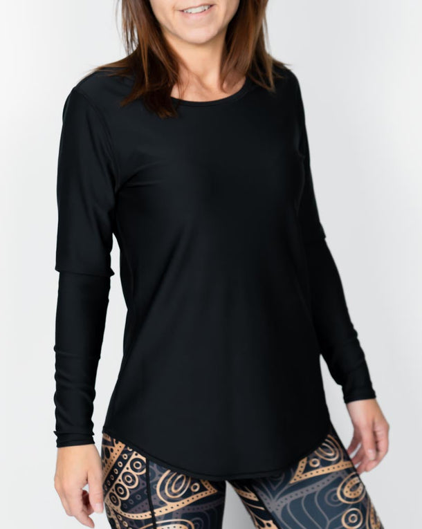 Vigga Fitted Black Long-Sleeve