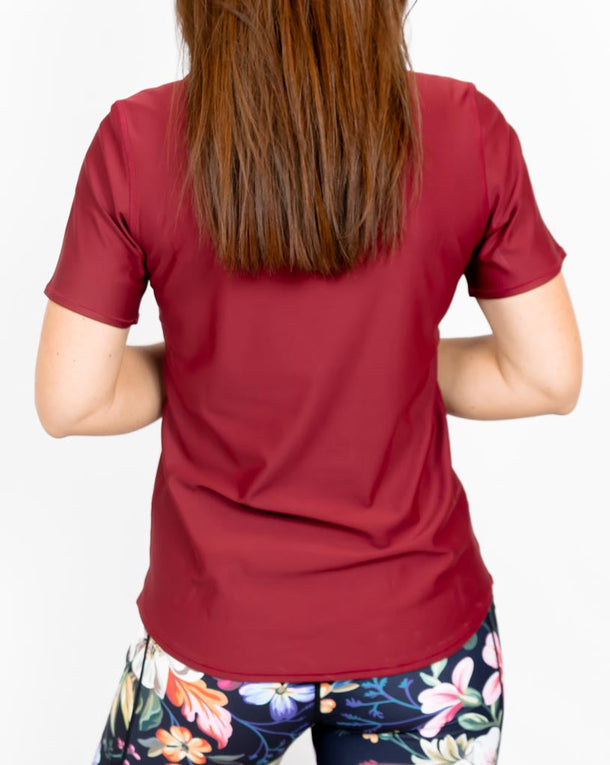 Vigga Fitted Bordeaux T-Shirt