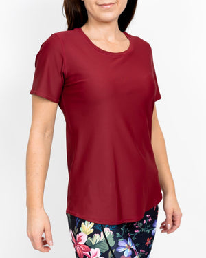 Vigga Fitted Bordeaux T-Shirt