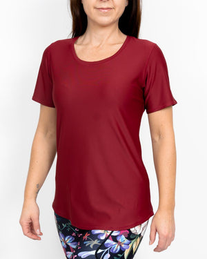 Vigga Fitted Bordeaux T-Shirt