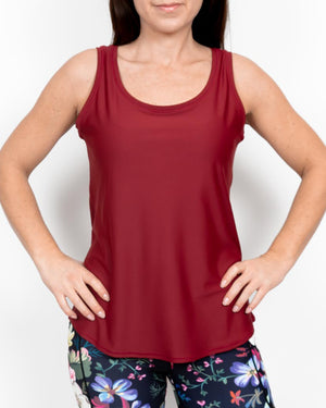 Vigga Fitted Bordeaux Top