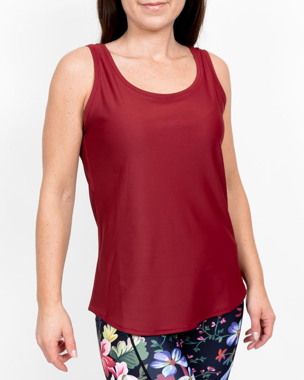 Vigga Fitted Bordeaux Top