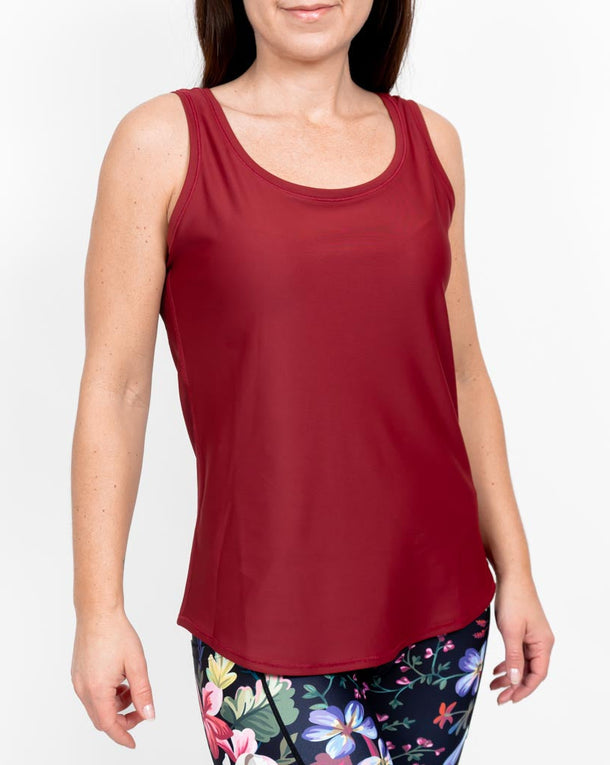 Vigga Fitted Bordeaux Top