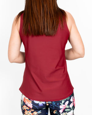 Vigga Fitted Bordeaux Top