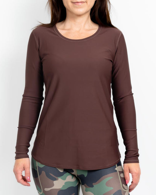 Vigga Fitted Brown Long-Sleeve
