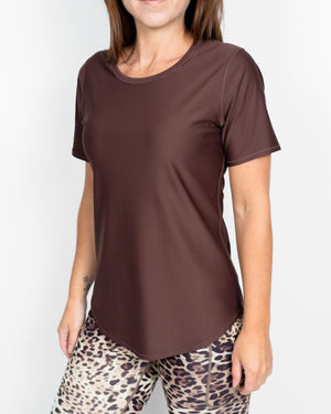 Vigga Fitted Brown T-Shirt