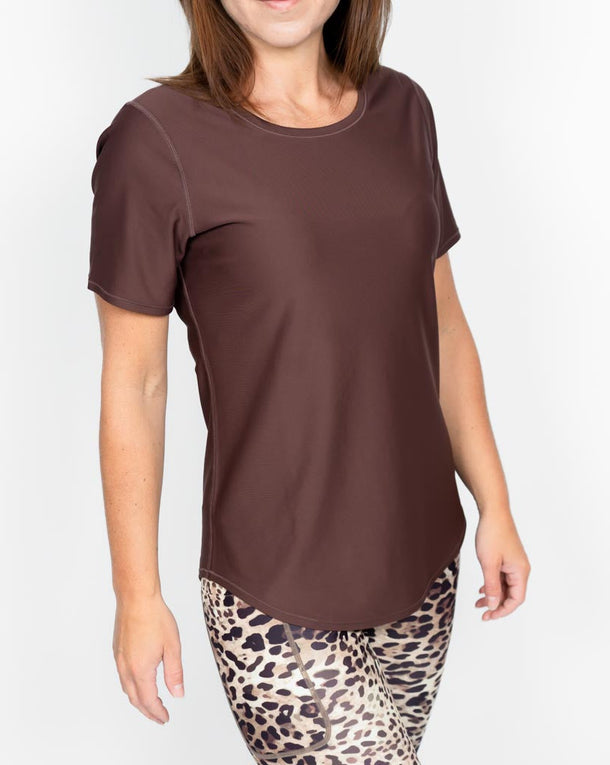 Vigga Fitted Brown T-Shirt