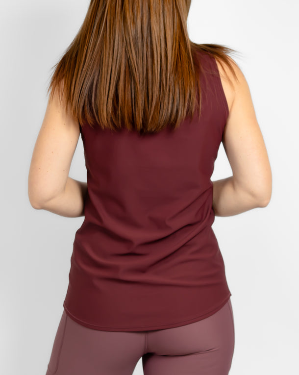 Vigga Fitted Deep Bordeaux Top