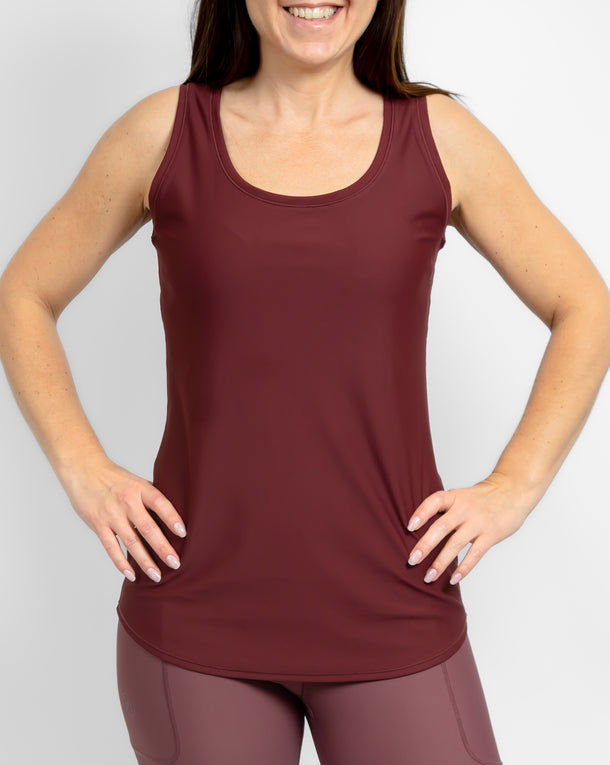Vigga Fitted Deep Bordeaux Top