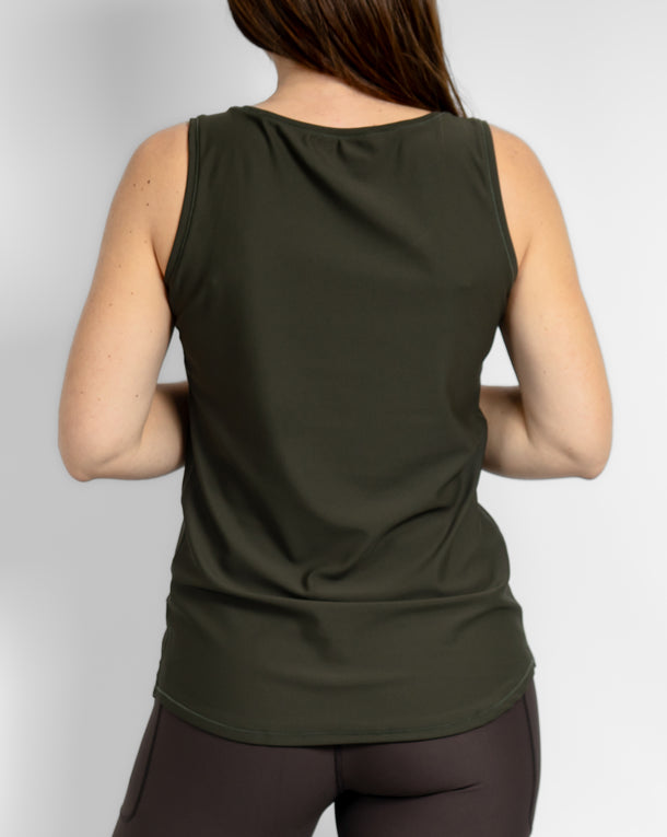 Vigga Fitted Deep Olive Top