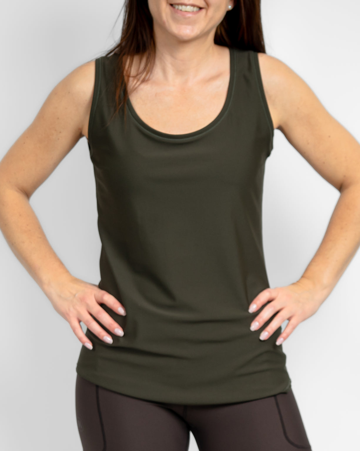Vigga Fitted Deep Olive Top