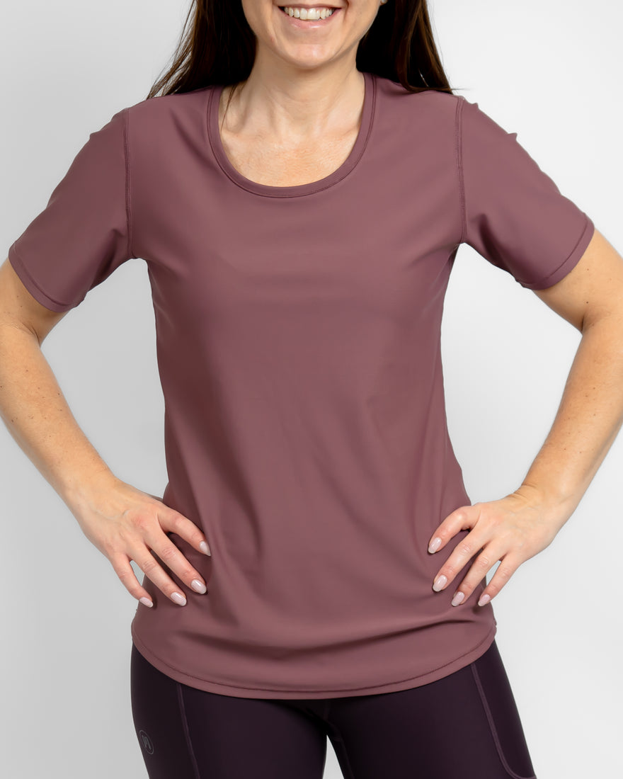 Vigga Fitted Dusty Rose T-Shirt