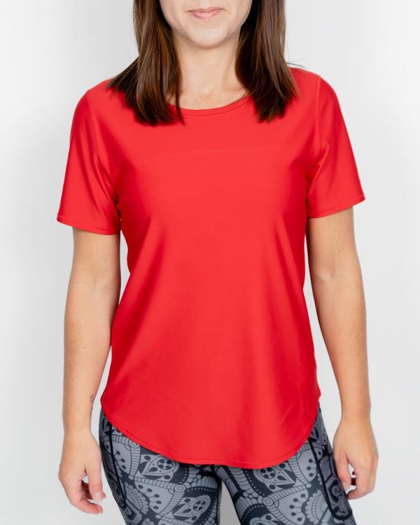 Vigga Fitted Maroon T-Shirt