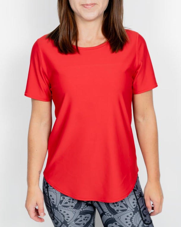 Vigga Fitted Maroon T-Shirt