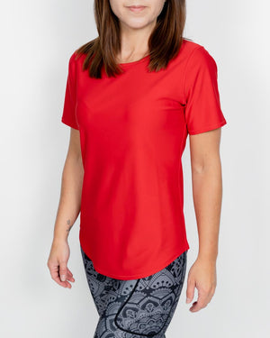 Vigga Fitted Maroon T-Shirt